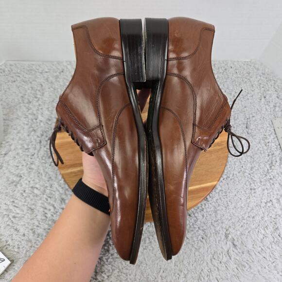 Mezlan Custom Brown Leather Wingtip Office Daily Oxford Dress Shoe Mens 11 M - Picture 8 of 16